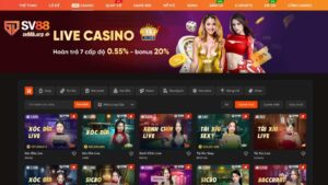 Bộ sưu tập game đỉnh cao tại Live Casino SV88