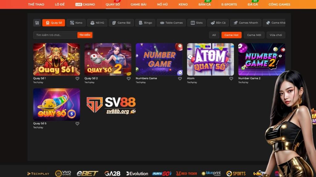 Những tựa game quay số SV88 nổi bật nhất